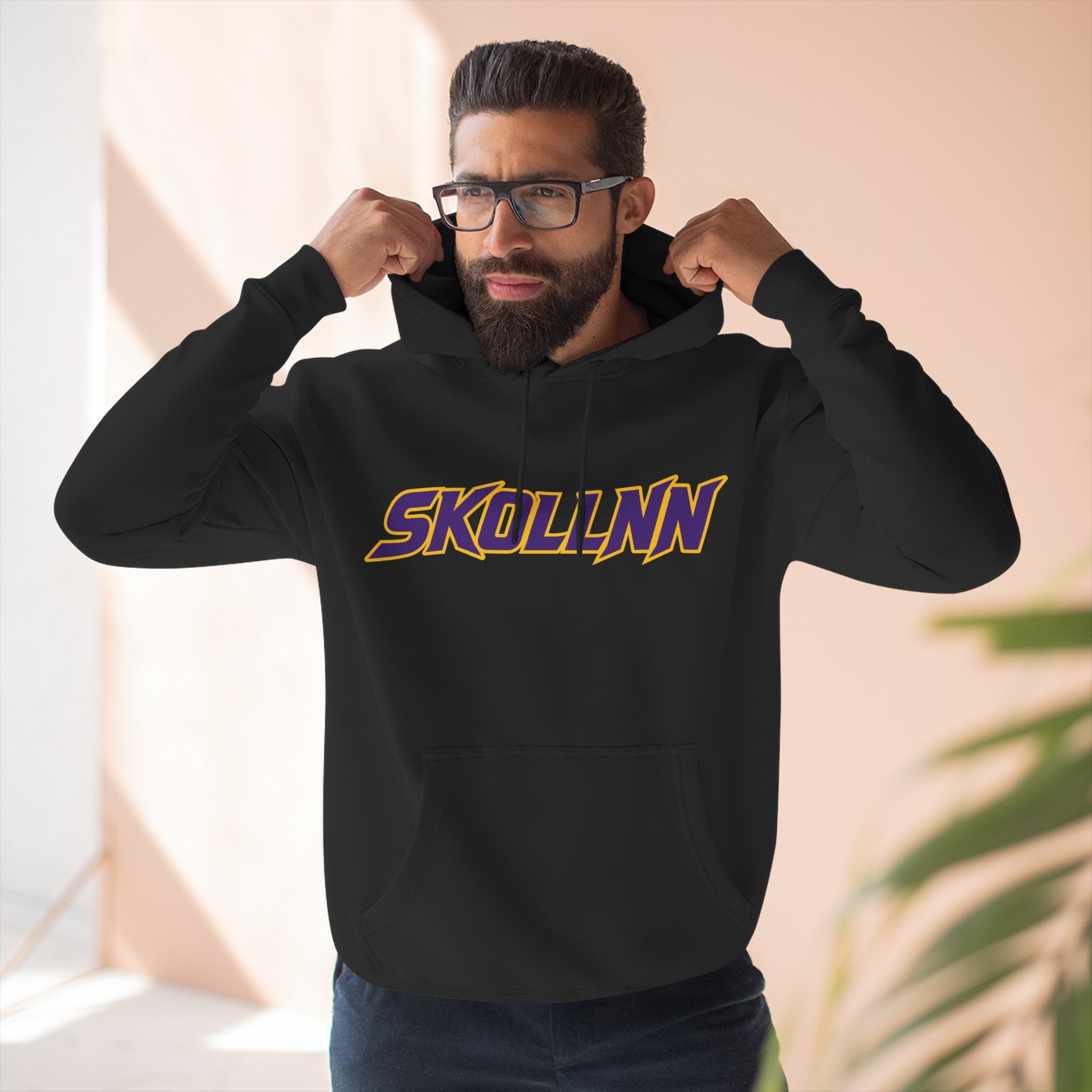 Three-Panel Fleece Hoodie - SKOLLNN