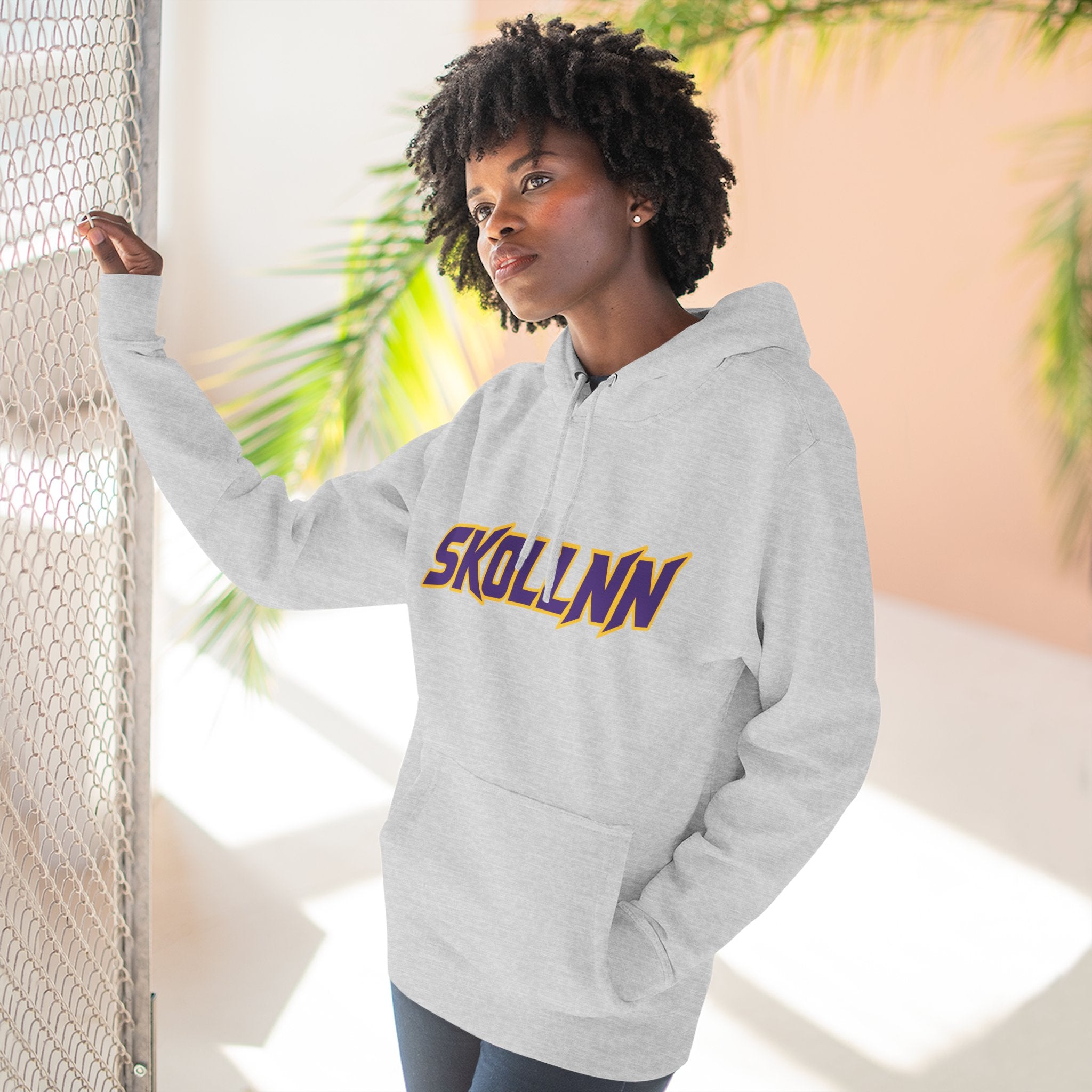 Three-Panel Fleece Hoodie - SKOLLNN
