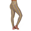 High Waisted Yoga Leggings - Gold - SKOLLNN