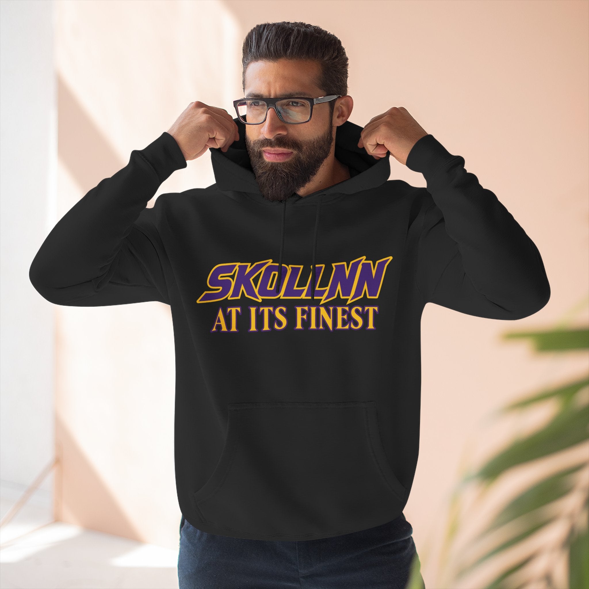 Three-Panel Fleece Hoodie - AT IT'S FINEST